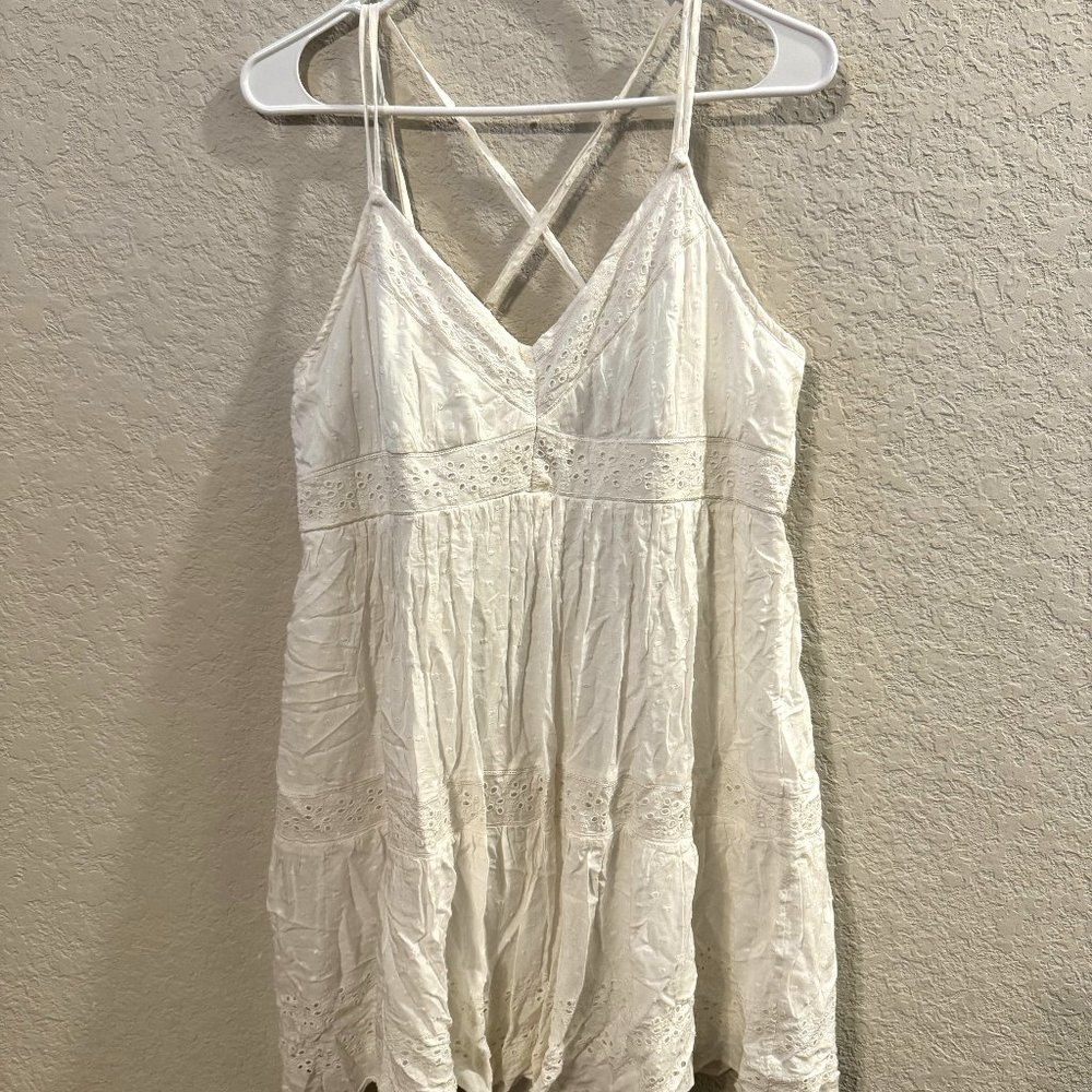 Large American Eagle Strappy White Dress
